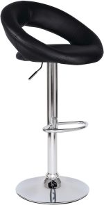 Adjustable Height Leather Barstool - Image 2