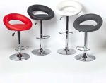 Adjustable Height Leather Barstool - Image 4