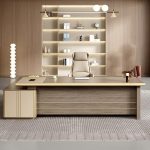 Experience a powerful blend of durability and modern design with the Executive Desk featuring a sturdy metal frame. Designed for senior professionals and executives, this desk combines elegance with performance, offering a spacious surface and a robust metal base for long-lasting office use. Ideal for contemporary office environments.