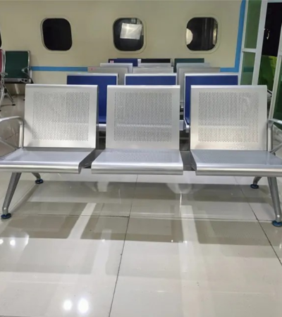 steel three-person bench, 3-seater steel bench, metal waiting area bench, three-seat office bench, steel public seating bench, airport style metal bench, heavy-duty steel bench, three-person seating bench, commercial steel bench, hospital waiting bench, office reception steel bench, steel bench with armrests, modern steel bench for lobby, durable 3-seater metal bench, indoor steel waiting bench, steel bench for clinics and offices, rust-resistant steel bench, ergonomic steel bench, powder-coated metal bench, steel visitor seating bench, three-seat lobby bench, institutional use steel bench, high-capacity metal bench, steel hallway bench seating