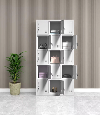 15 locker steel cabinet, steel cabinet with 15 lockers, metal 15-door storage cabinet, office steel locker cabinet, 15 compartment steel locker, durable steel locker cabinet, 15-locker metal storage unit, powder-coated steel cabinet 15-door, industrial locker cabinet, school and office steel locker, employee storage steel cabinet, multi-door steel locker unit, 15-locker organizer cabinet, personal locker cabinet steel, heavy-duty metal locker cabinet, secure steel cabinet with multiple lockers, 15-locker wardrobe cabinet, steel storage locker for staff, grey steel locker cabinet, steel cabinet for gym or office, compact steel locker system, 15-unit steel filing locker