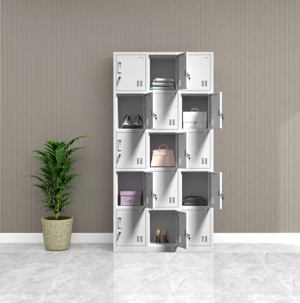 15 locker steel cabinet, steel cabinet with 15 lockers, metal 15-door storage cabinet, office steel locker cabinet, 15 compartment steel locker, durable steel locker cabinet, 15-locker metal storage unit, powder-coated steel cabinet 15-door, industrial locker cabinet, school and office steel locker, employee storage steel cabinet, multi-door steel locker unit, 15-locker organizer cabinet, personal locker cabinet steel, heavy-duty metal locker cabinet, secure steel cabinet with multiple lockers, 15-locker wardrobe cabinet, steel storage locker for staff, grey steel locker cabinet, steel cabinet for gym or office, compact steel locker system, 15-unit steel filing locker
