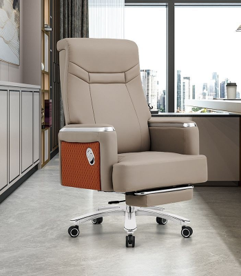Experience premium comfort and executive-class ergonomics with the Executive Office Seat with Footrest. Designed for long hours of work or gaming, it features a reclining back, extendable footrest, and plush cushioning—perfect for modern professionals seeking style, support, and relaxation in one chair.