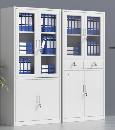 half glass door cabinet, office cabinet with glass doors, steel cabinet with half glass door, half glass file cabinet, storage cabinet with glass and metal, half glass cupboard, half view door office cabinet, metal cabinet with glass panel, half glass bookshelf cabinet, two-door cabinet with glass top, half glass display cabinet, half glass steel office cupboard, half-glass lockable storage cabinet, executive glass door cabinet, half-glass showcase cabinet, glass and metal storage unit, hybrid glass office cabinet, cabinet with transparent upper doors, half glass document cabinet, upper glass lower steel cabinet, mixed material office cabinet, half glass top cabinet with shelves