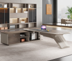 2025 Wooden Boss Luxury Desk – Prestige, Power, and Timeless Craftsmanship Command attention in your office with the 2025 Wooden Boss Luxury Desk, a statement piece that combines classic elegance with modern functionality. Designed for executives, directors, and leaders, this desk offers a spacious working area and premium wooden craftsmanship that reflects authority and refined taste. Constructed from high-quality wood with a flawless finish, it delivers durability, sophistication, and a professional presence. The expansive surface accommodates computers, files, and essential office tools, while its luxury detailing makes it a centerpiece for any corporate or high-end home office. Key Features: Premium solid wood construction for lasting durability Spacious desktop for efficient workflow and organization Elegant, luxury finish with timeless appeal Sturdy build for daily executive use Perfect for CEO offices, director suites, and upscale workspaces Easy to maintain and designed for long-term performance