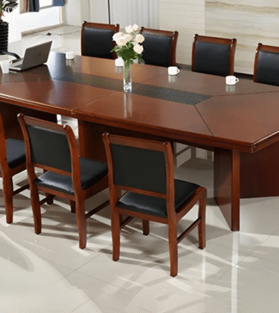 Gookenya office Boardroom Table Prices In kenya Elevate your meeting space with the Mahogany Office Boardroom Table, a sophisticated centerpiece designed for professionalism, durability, and timeless elegance. Perfect for boardrooms, conference rooms, and executive meeting areas, this table combines functionality with a luxurious mahogany finish that adds a touch of prestige to any office environment. Crafted from high-quality solid wood, this table is built to withstand daily use while maintaining its sleek, polished appearance. Its spacious surface accommodates multiple participants comfortably, making it ideal for collaborative meetings, presentations, and strategic discussions. The rich mahogany finish complements modern and classic office interiors, providing a professional yet stylish focal point in your workspace. Designed with both aesthetics and practicality in mind, the table features sturdy legs and reinforced construction, ensuring long-lasting stability and support. The smooth surface is easy to clean and maintain, offering a low-maintenance solution for busy offices. Its generous size allows for laptops, documents, and conference essentials without feeling cluttered, enhancing productivity and efficiency during meetings. Key Features: Material: Premium solid wood with a luxurious mahogany finish. Spacious Surface: Accommodates multiple participants comfortably for meetings. Durable Construction: Sturdy legs and reinforced frame for long-lasting stability. Elegant Design: Classic mahogany finish adds sophistication to any office space. Low Maintenance: Smooth surface is easy to clean and maintain. Professional & Stylish: Ideal for boardrooms, conference rooms, and executive offices. Versatile Use: Suitable for meetings, presentations, and collaborative discussions. Invest in the Mahogany Office Boardroom Table to create a professional and impressive meeting environment. Its combination of elegance, functionality, and durability ensures your boardroom or conference space makes a lasting impression while supporting productive and comfortable discussions.